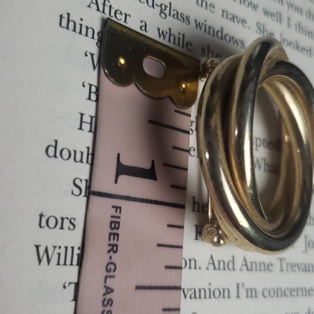 Vintage Twisted Gold Circle Brooche‎ - Picture 8 of 8